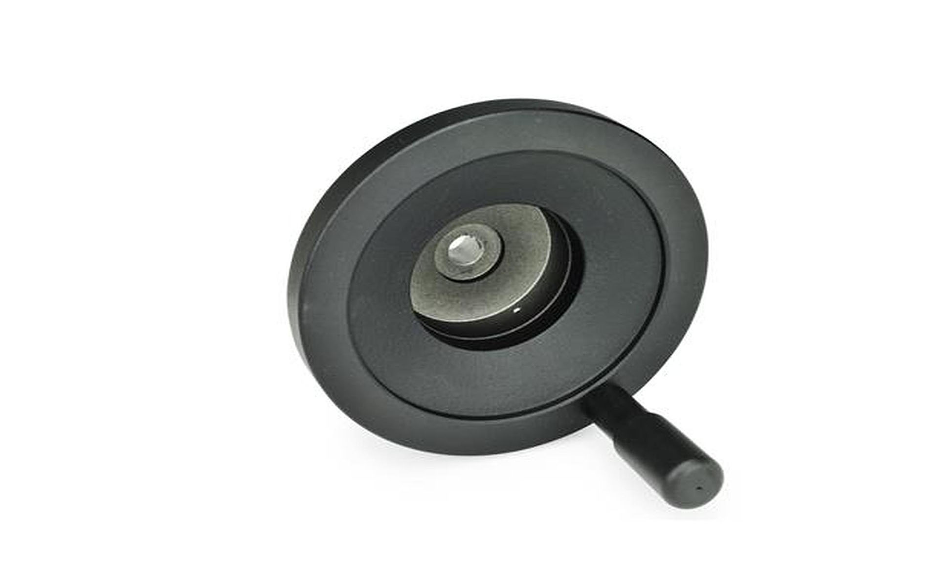 Disk handwheels with rotating handle for position indicator