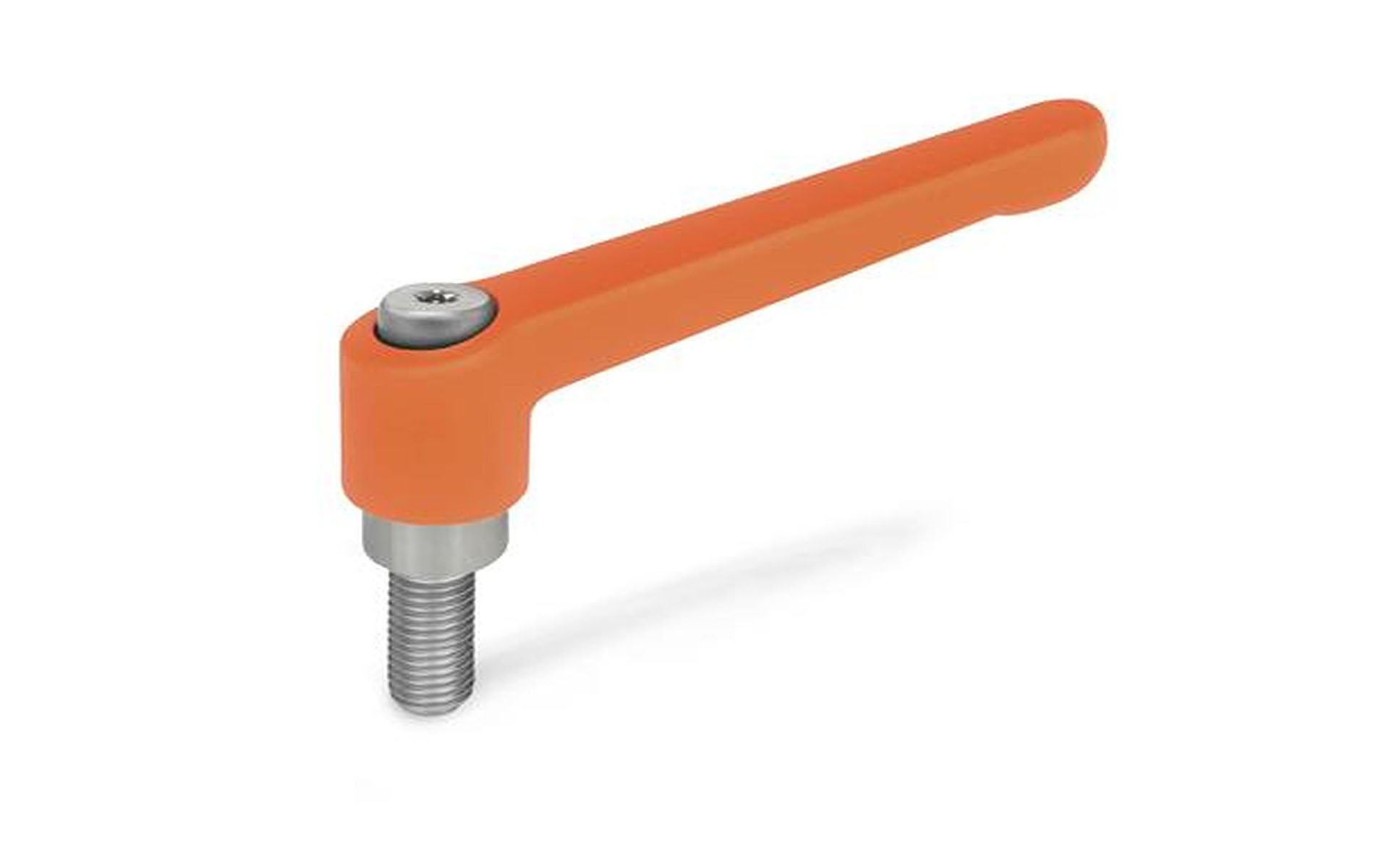 Adjustable clamping lever, die-cast zinc, stainless steel screw