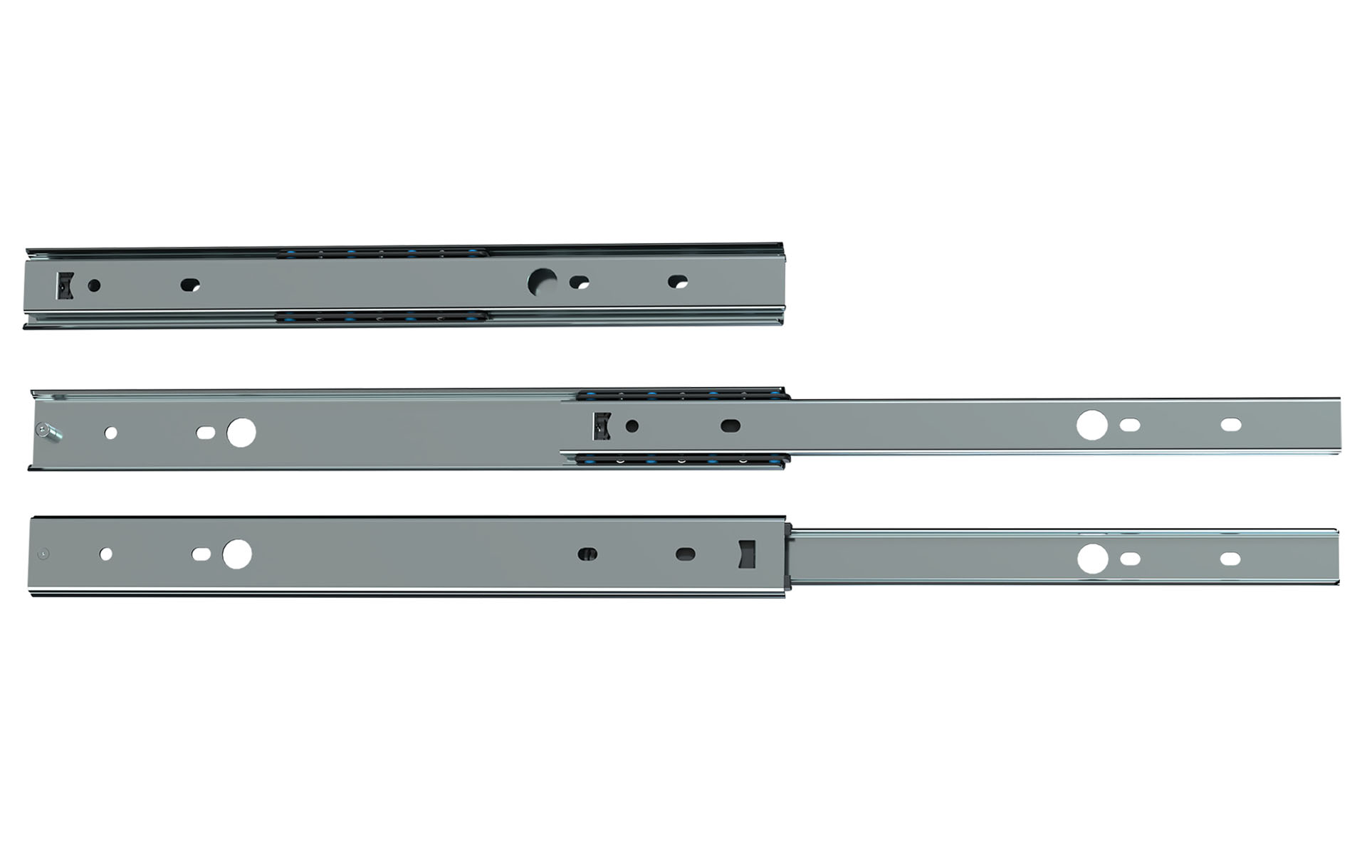 Telescopic slide partial extension Series 010 | up to 20 kg | Schock Metall MODULAR