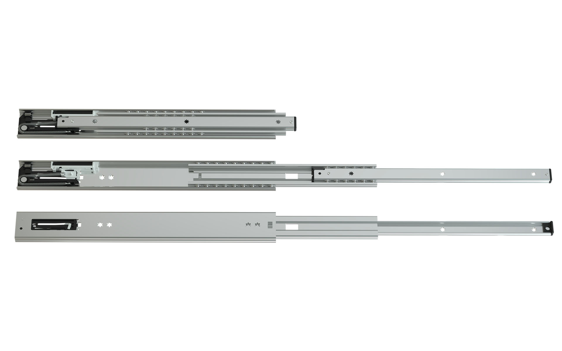 Telescopic slide over extension 037 | up to 100 kg | Soft-close ...