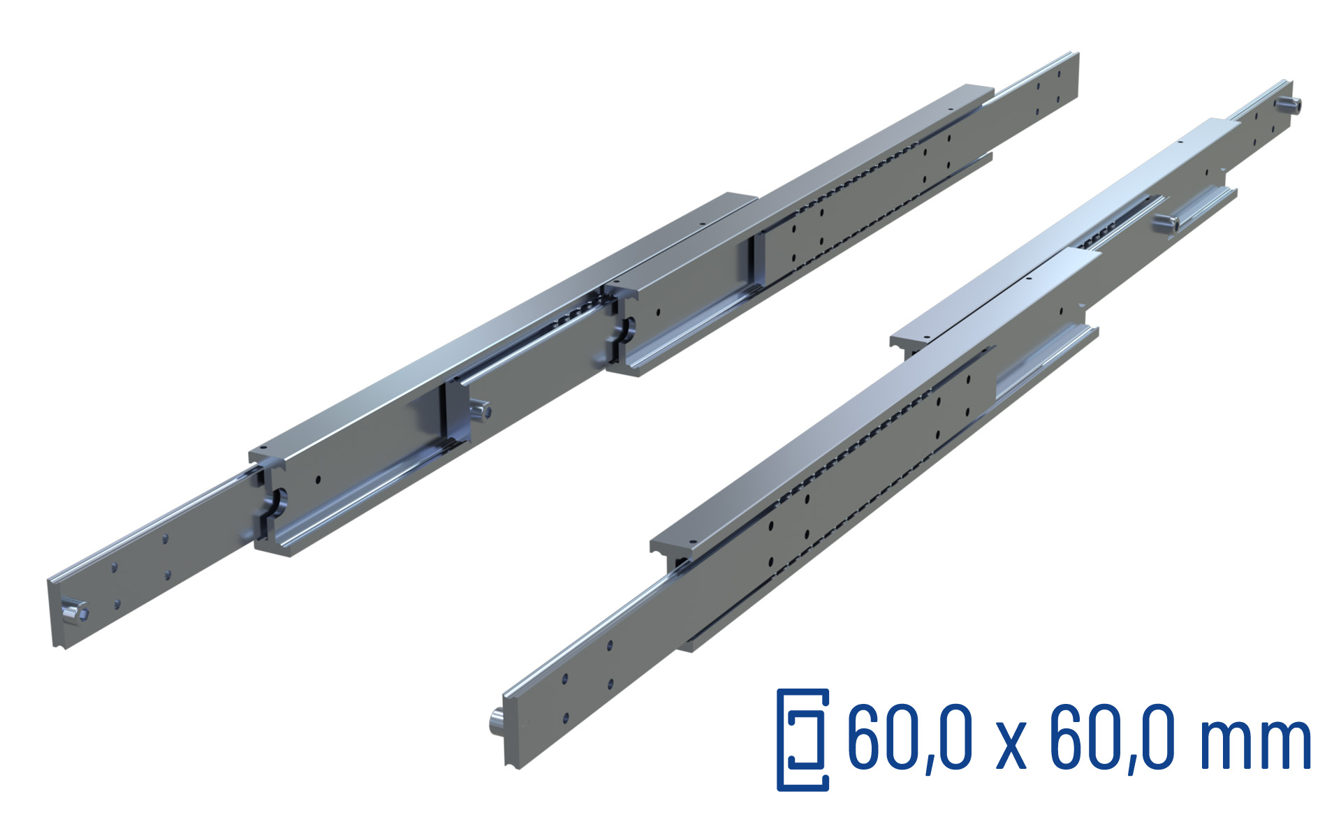 Teleskopschiene Überauszug SDDTS-60 | bis 120 kg | Schock Metall HEAVY