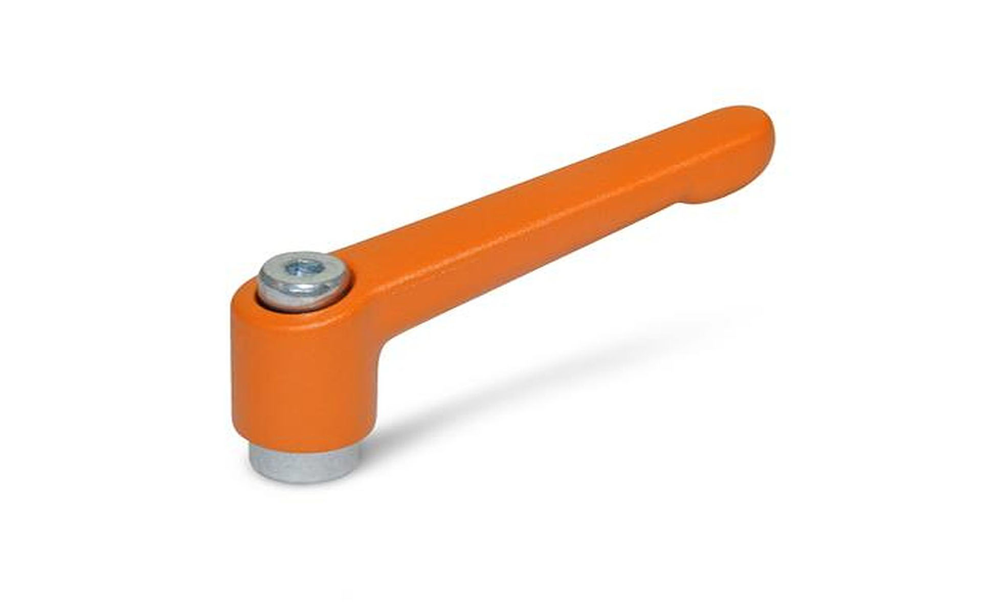 Adjustable clamping lever, die-cast zinc, galvanized steel bushing