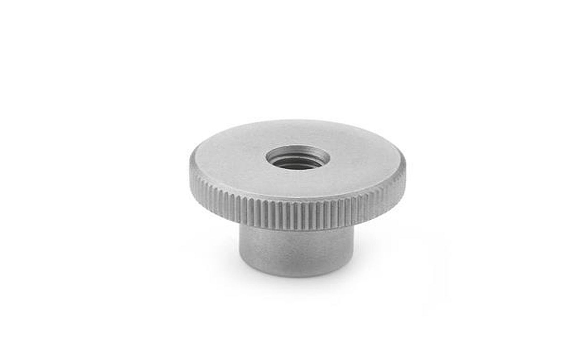 High knurled nuts, stainless steel