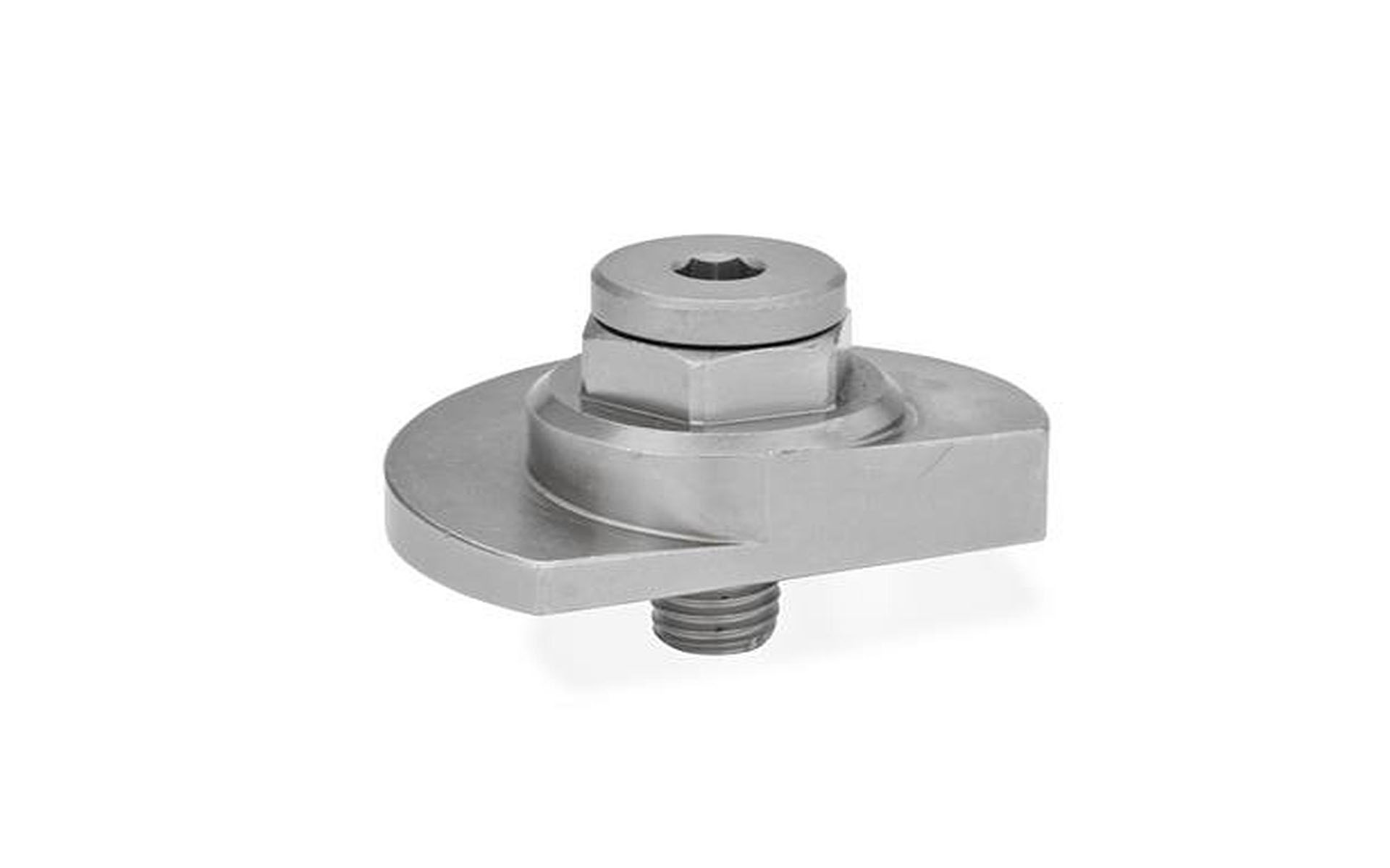 Clamping latch with hexagon, clamping upwards, stainless steel