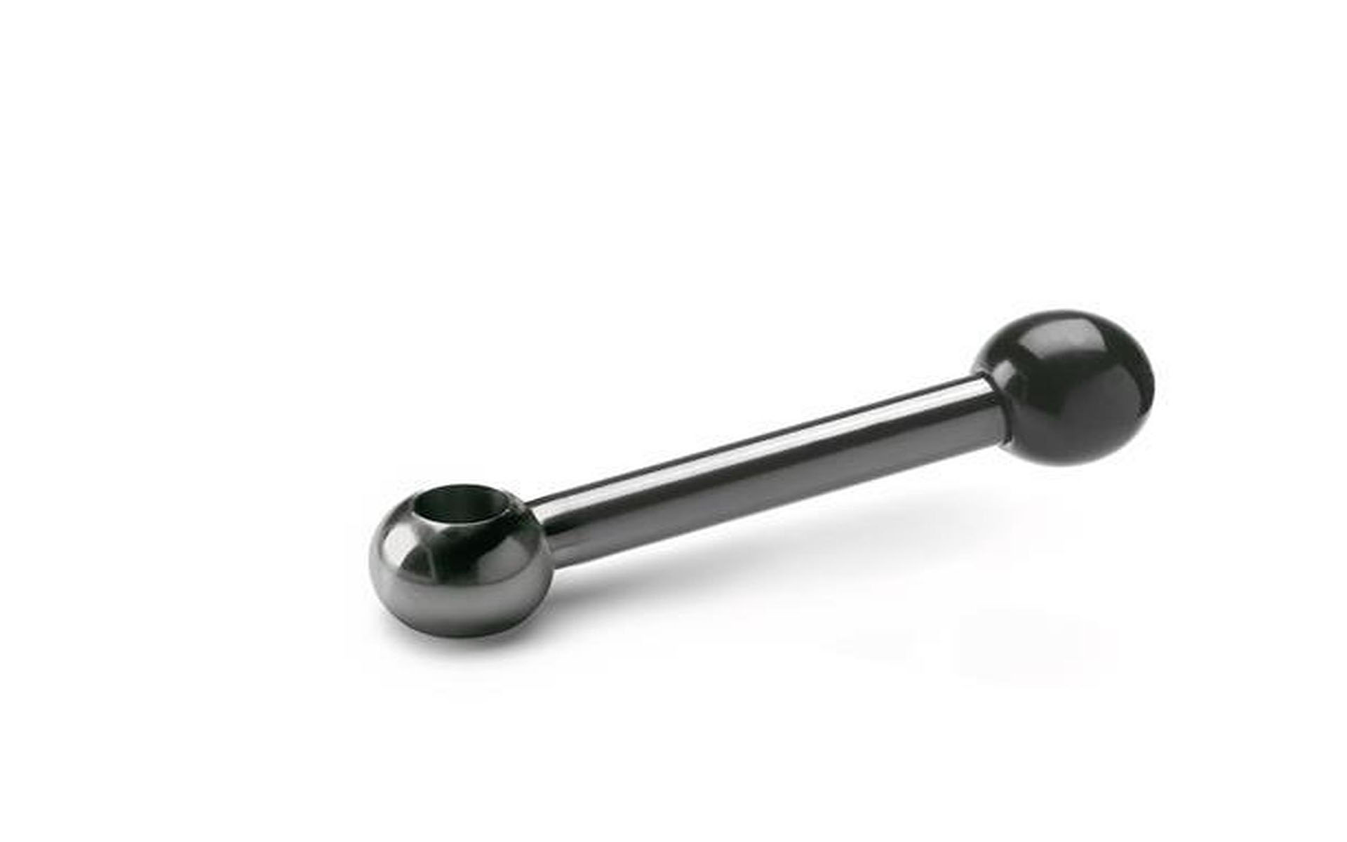 Angled ball handle with H7 hole, steel