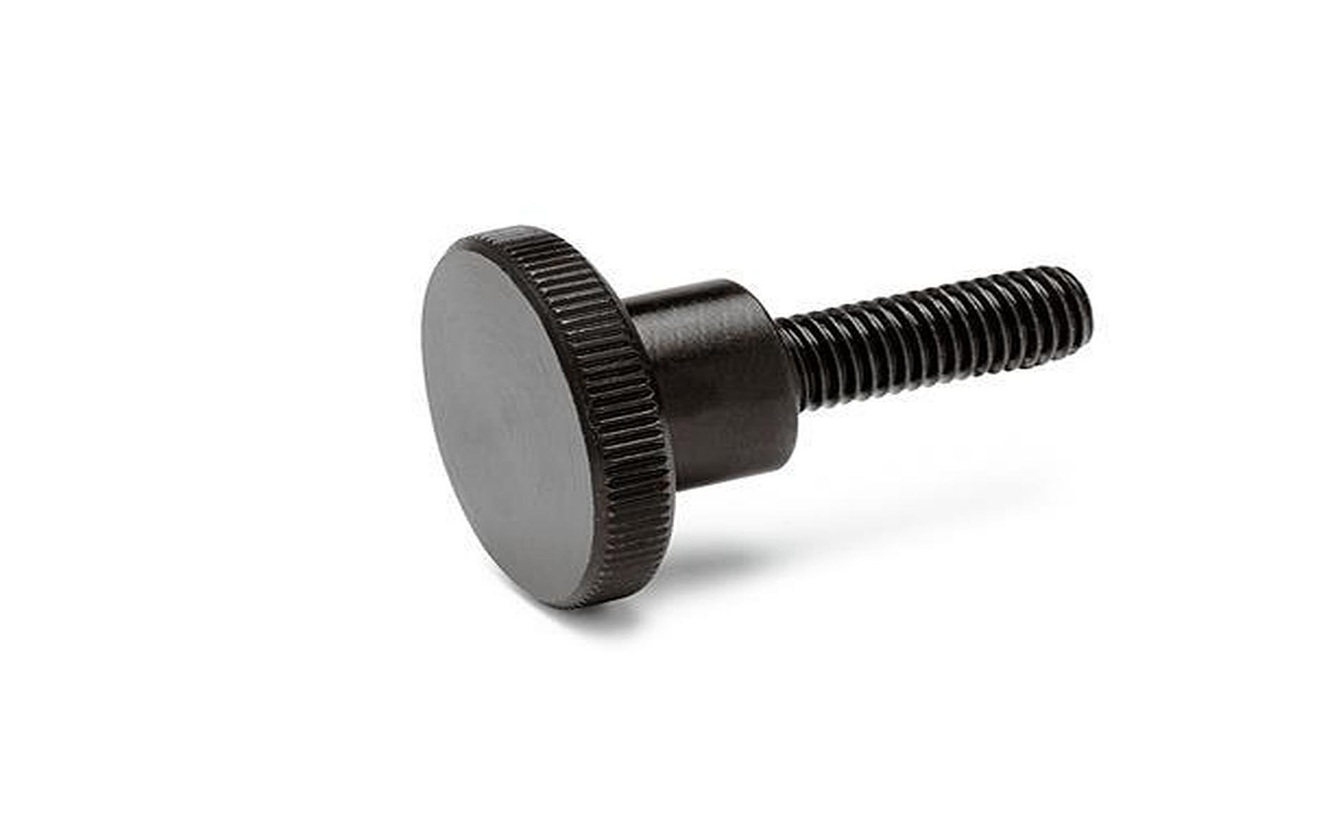 High knurled screws, steel, burnished