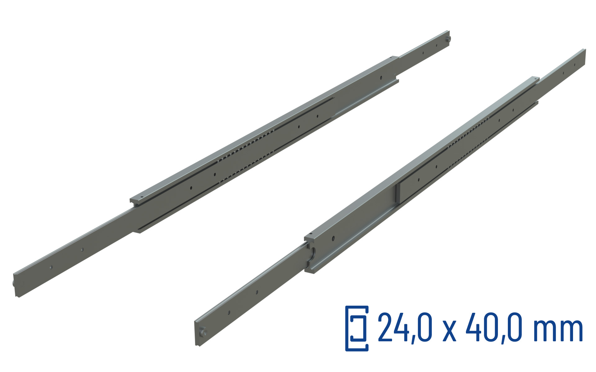Teleskopschiene Vollauszug ADTS-40 | bis 125 kg | Schock Metall HEAVY