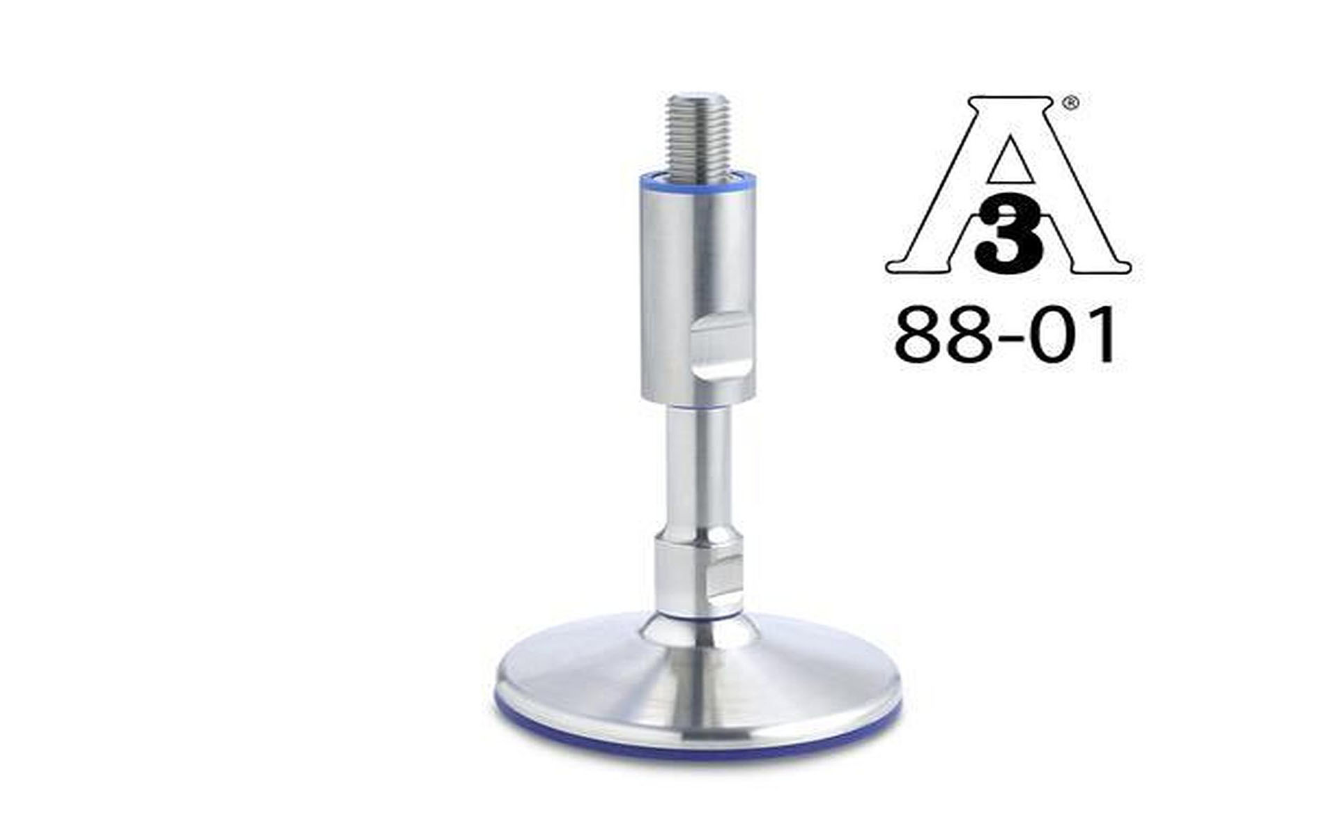 Edelstahl-Stellfüße ohne Befestigungsbohrungen, Hygienic Design