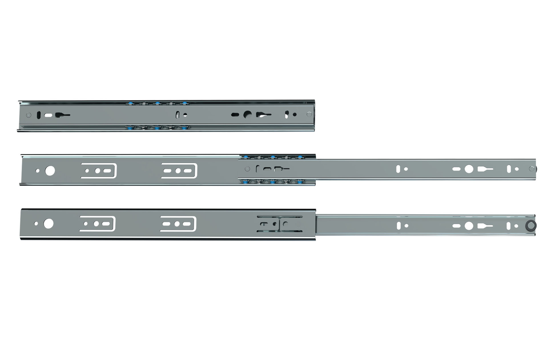 Telescopic slide partial extension Series 012 | up to 50 kg | Schock Metall MODULAR