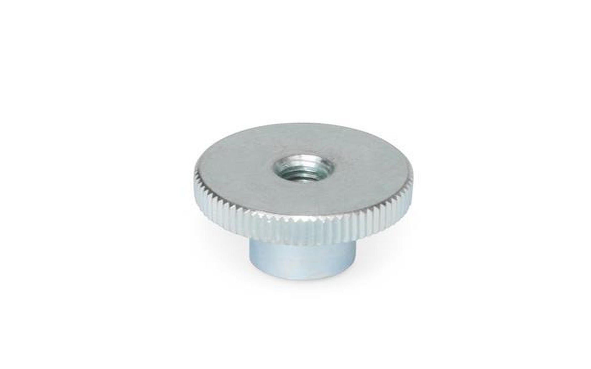 High knurled nuts, galvanized steel