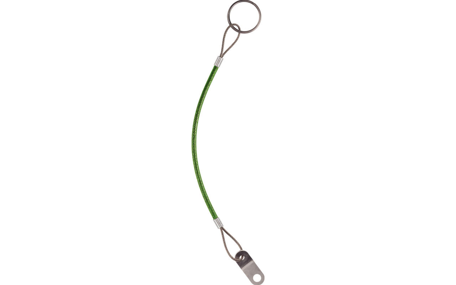 Halteseile, Edelstahl, mit Befestigungsblech, rechteckig und Befestigungsring, Thermoplast PVC, ummantelt