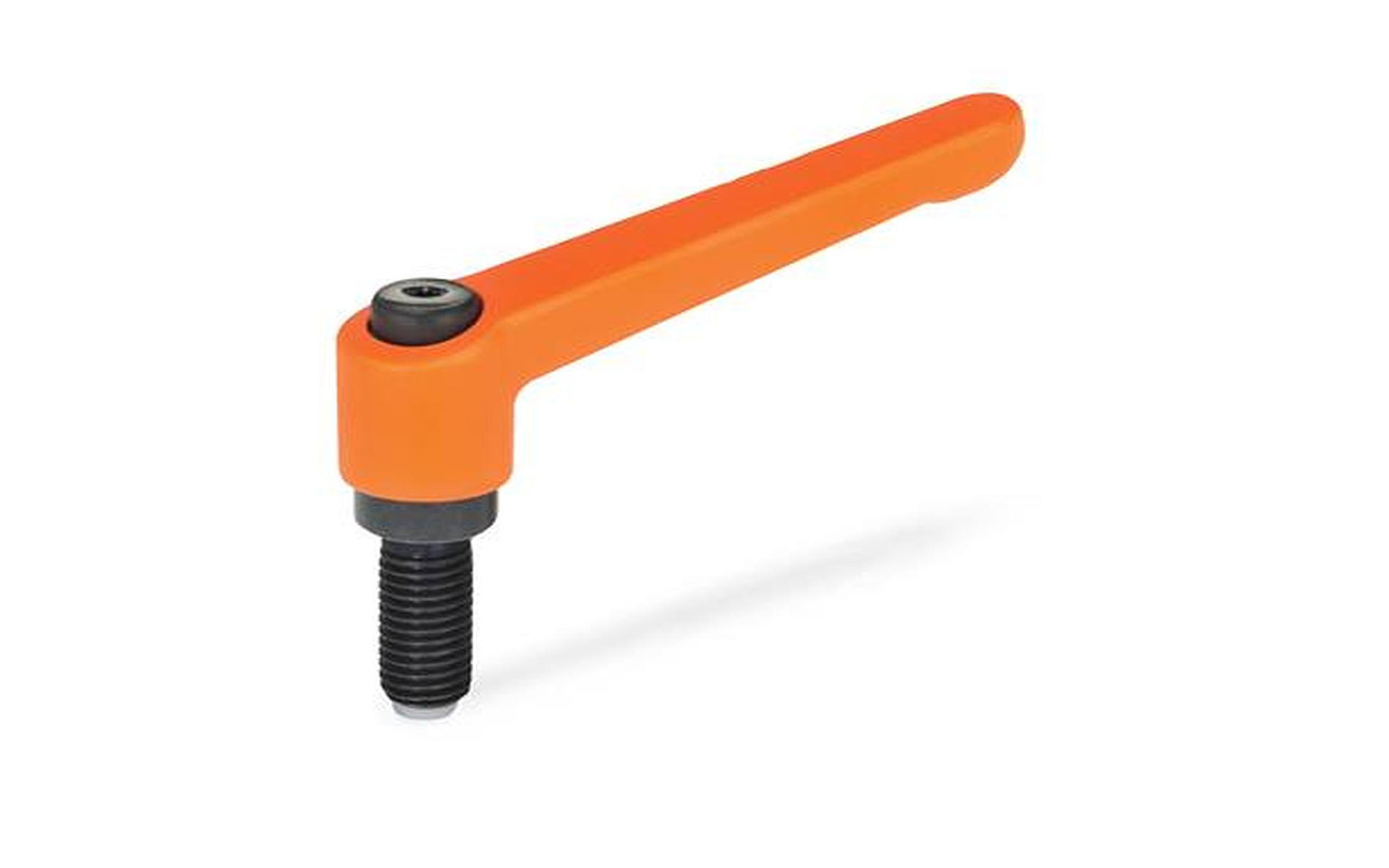 Adjustable clamping lever, screw with special pin