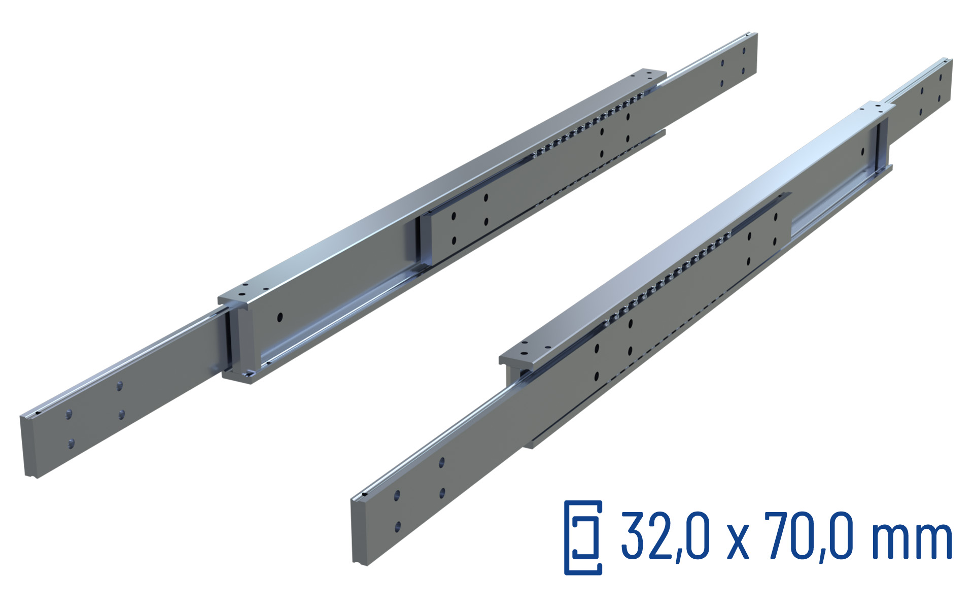 Teleskopschiene Vollauszug SDTSB-70 | bis 480 kg | Schock Metall HEAVY