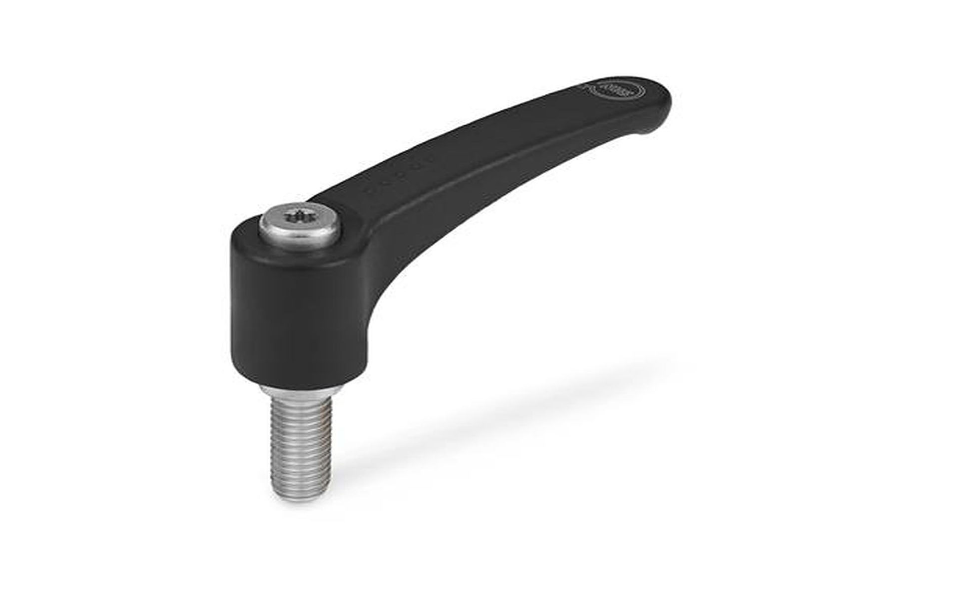 Adjustable clamping lever, made of antibacterial plastic, stainless steel screw