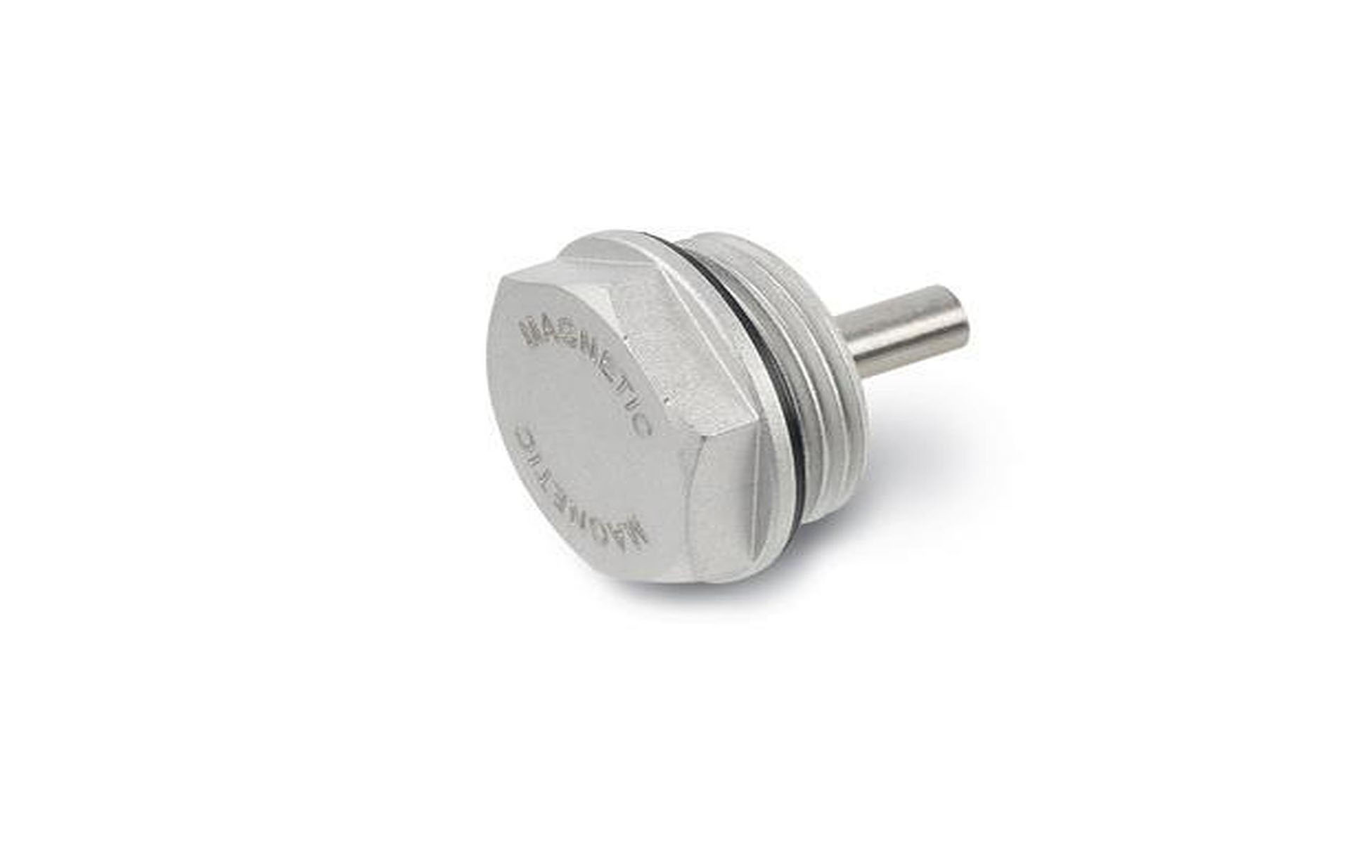 Magnetstopfen, Aluminium, NBR-Dichtung, beständig bis 100 °C, blank