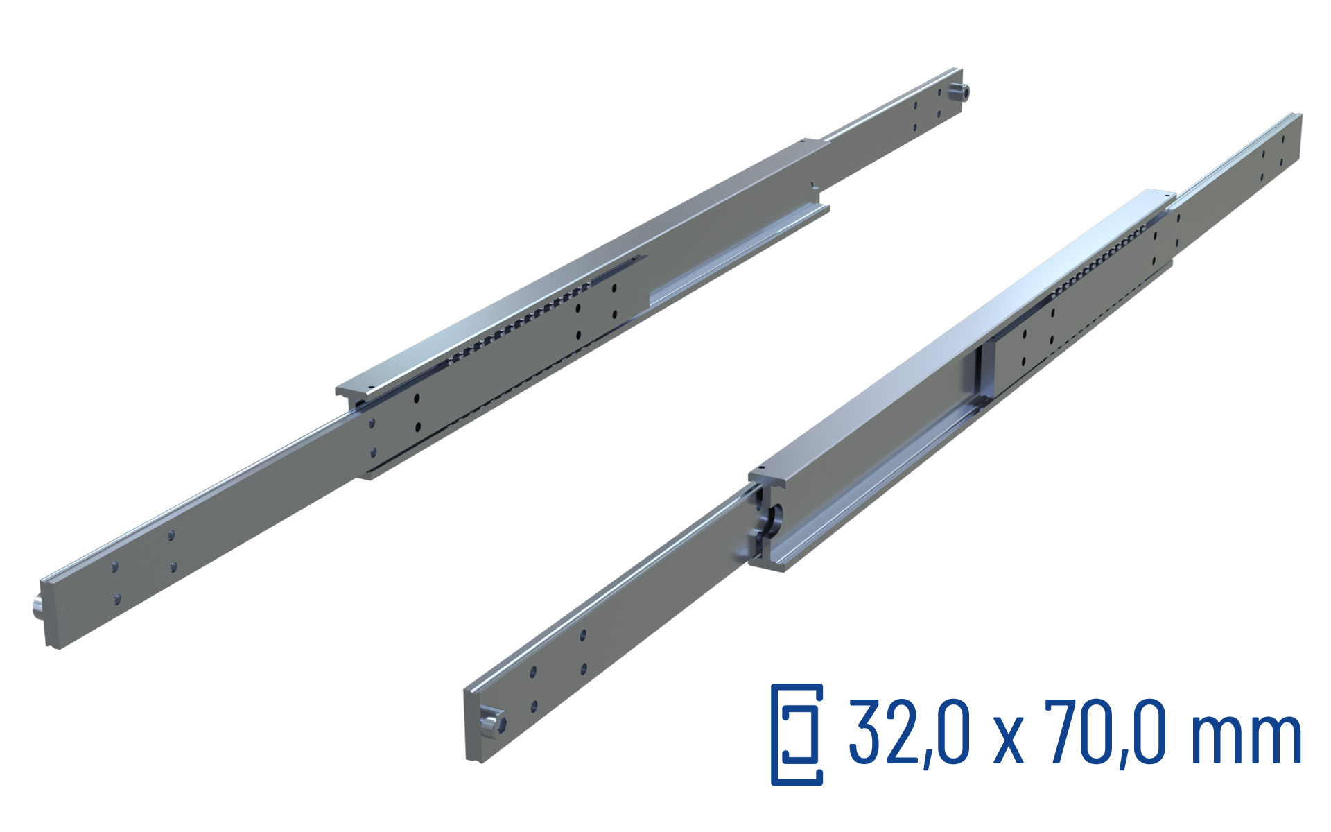 Teleskopschiene Vollauszug SDTS-70 | bis 480 kg | Schock Metall HEAVY
